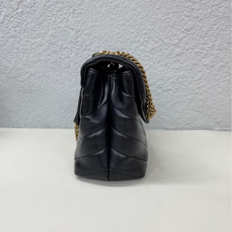 YSL 聖羅蘭 方胖子 黑金 小號 鏈條包 尺寸：24×8cm-4