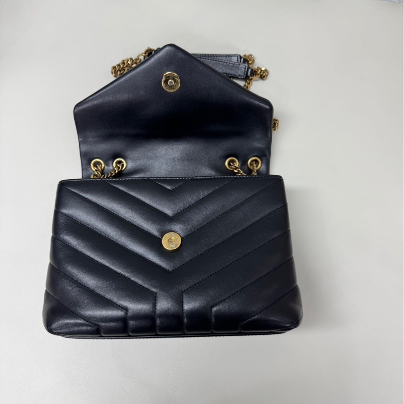 YSL 聖羅蘭 方胖子 黑金 小號 鏈條包 尺寸：24×8cm-5