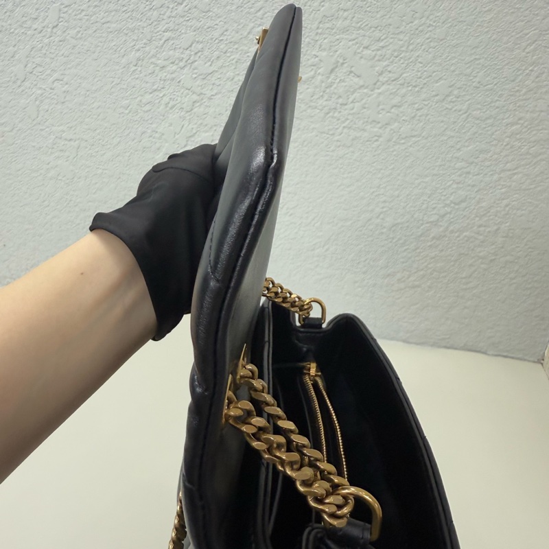 YSL 聖羅蘭 方胖子 黑金 小號 鏈條包 尺寸：24×8cm-10