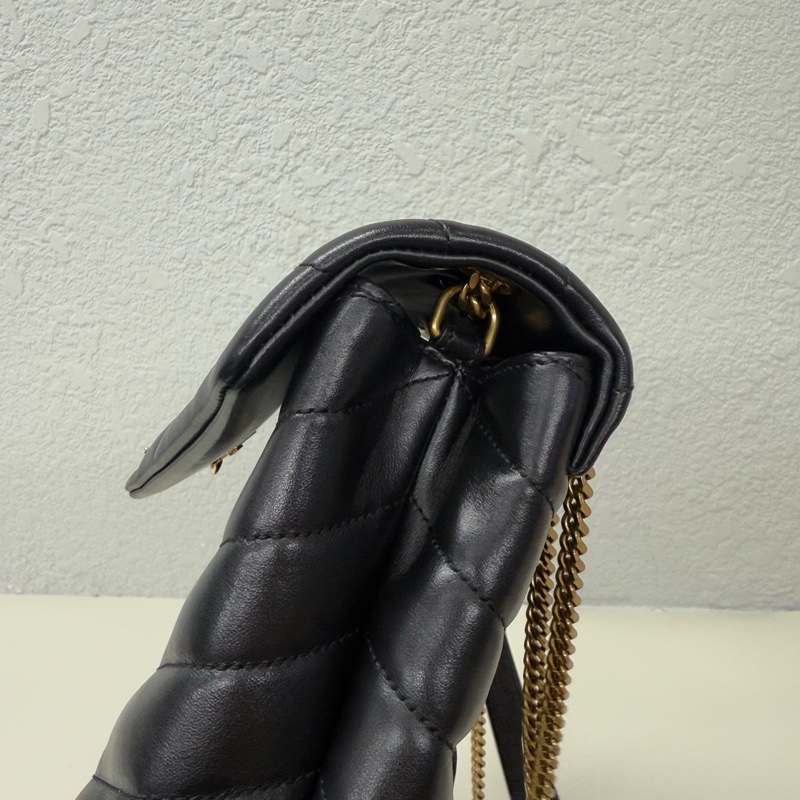 YSL 聖羅蘭 方胖子 黑金 小號 鏈條包 尺寸：24×8cm-15