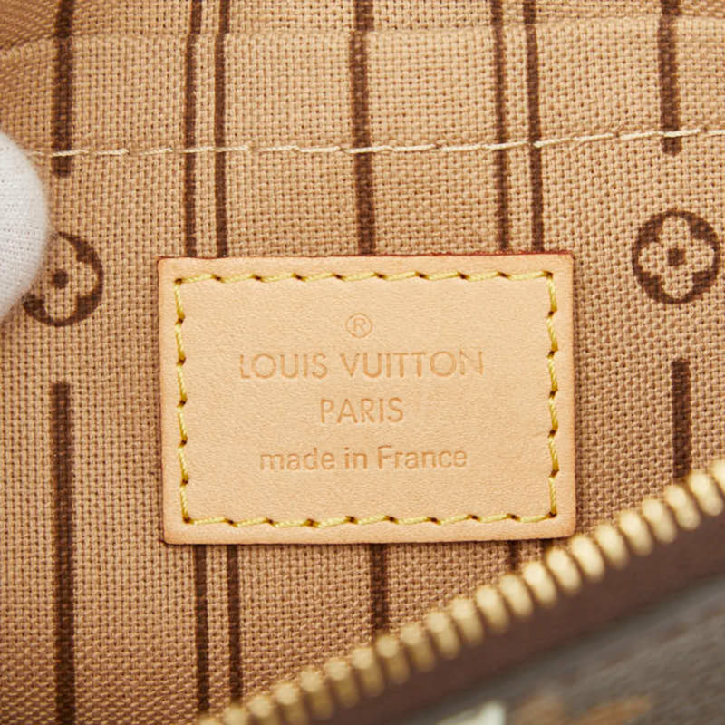 路易威登 Monogram Neverfull 配件手提包迷你手拿包棕色皮革女士 LOUIS VUITTON-7