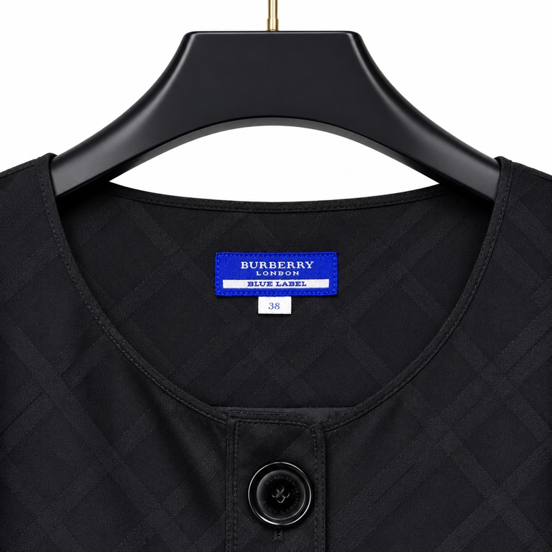 【貴婦黑壓紋】 Burberry 巴寶莉 藍標限定款 黑色洋裝👗 (專櫃86,000)-4