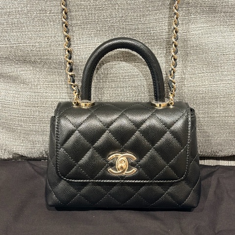 Chanel Coco Handle Nano 黑金