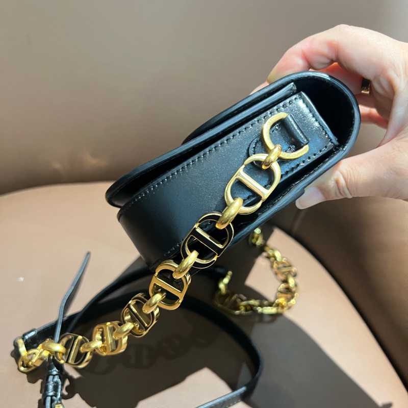 迪奧/Dior Montaigne蒙田30包牛皮純色CD標誌斜挎包 底長22.5-2