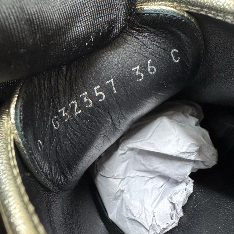Chanel 珍珠銀色平底鞋 黑色拼接設計36碼-4