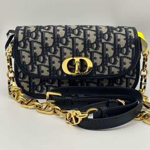Dior  迪奧 藍色 Oblique 印花 尺寸：18 x 10 x 4.5