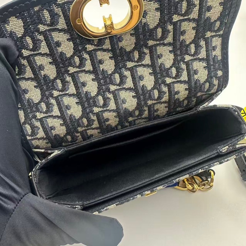 Dior 迪奧 藍色 Oblique 印花 尺寸:18 x 10 x 4.5-8