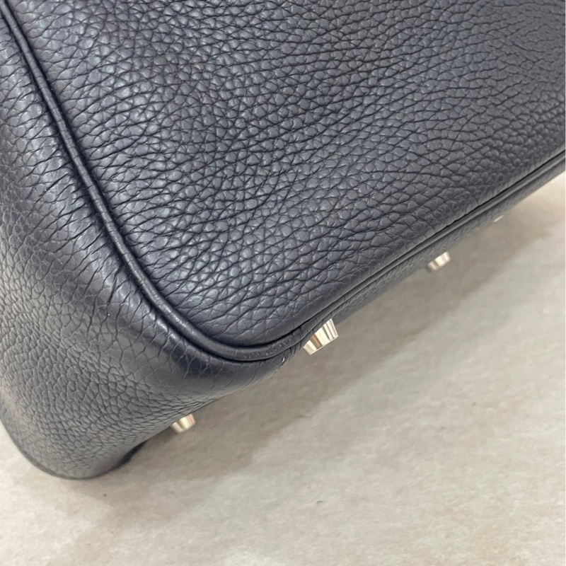 Hermes Lindy 30 午夜藍銀扣-7