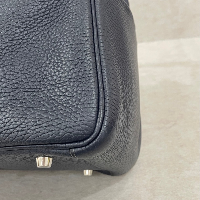 Hermes Lindy 30 午夜藍銀扣-8