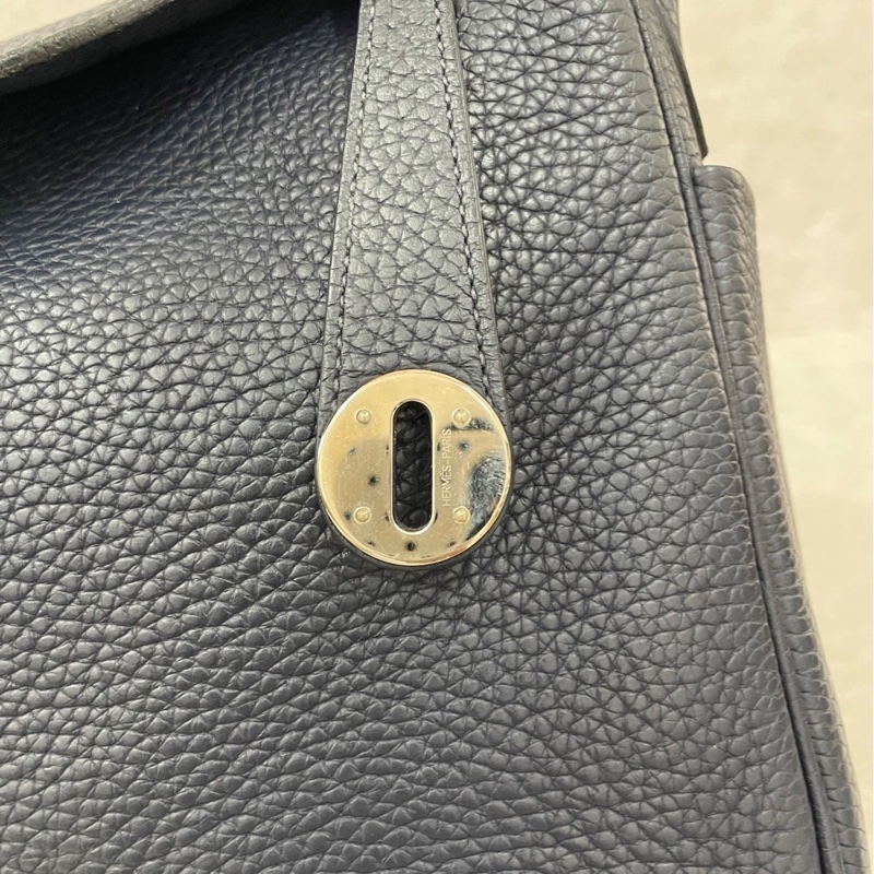 Hermes Lindy 30 午夜藍銀扣-14