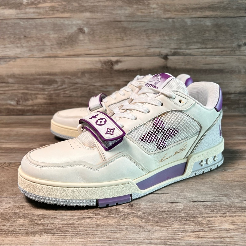 Louis Vuitton路易威登 trainer 白紫 魔術貼  41碼-0