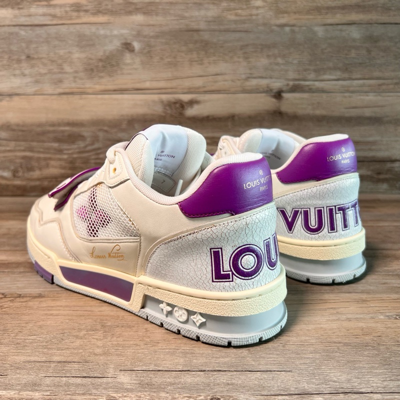 Louis Vuitton路易威登 trainer 白紫 魔術貼  41碼-3