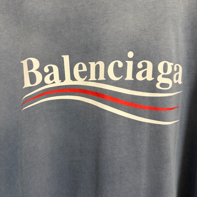 Balenciaga 25年水洗藍T-shirt-4