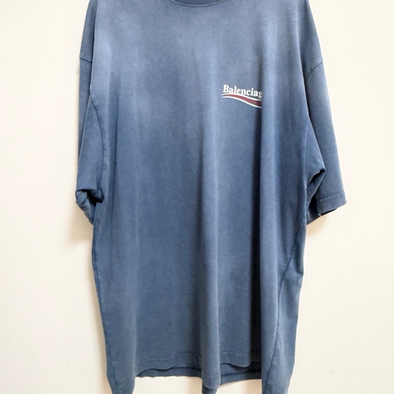 Balenciaga 25年水洗藍T-shirt-5