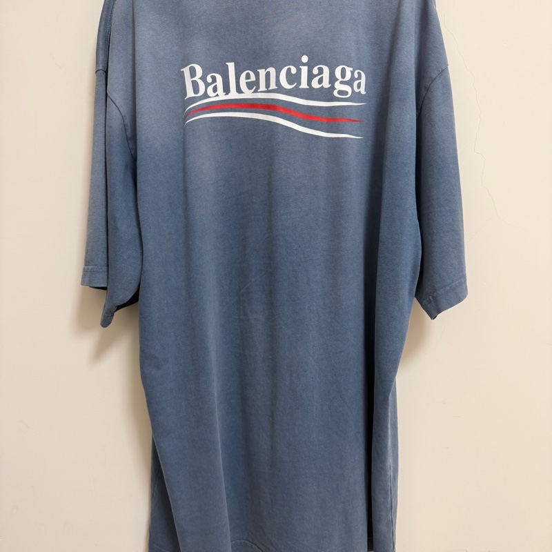 Balenciaga 25年水洗藍T-shirt-6