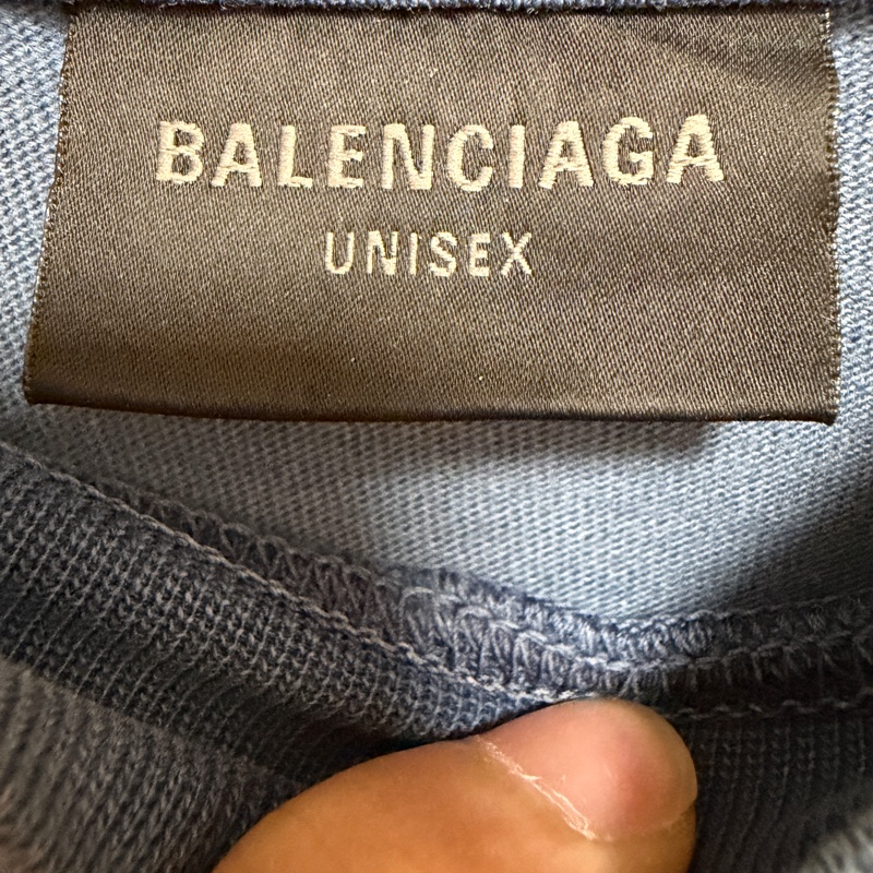 Balenciaga 25年水洗藍T-shirt-7