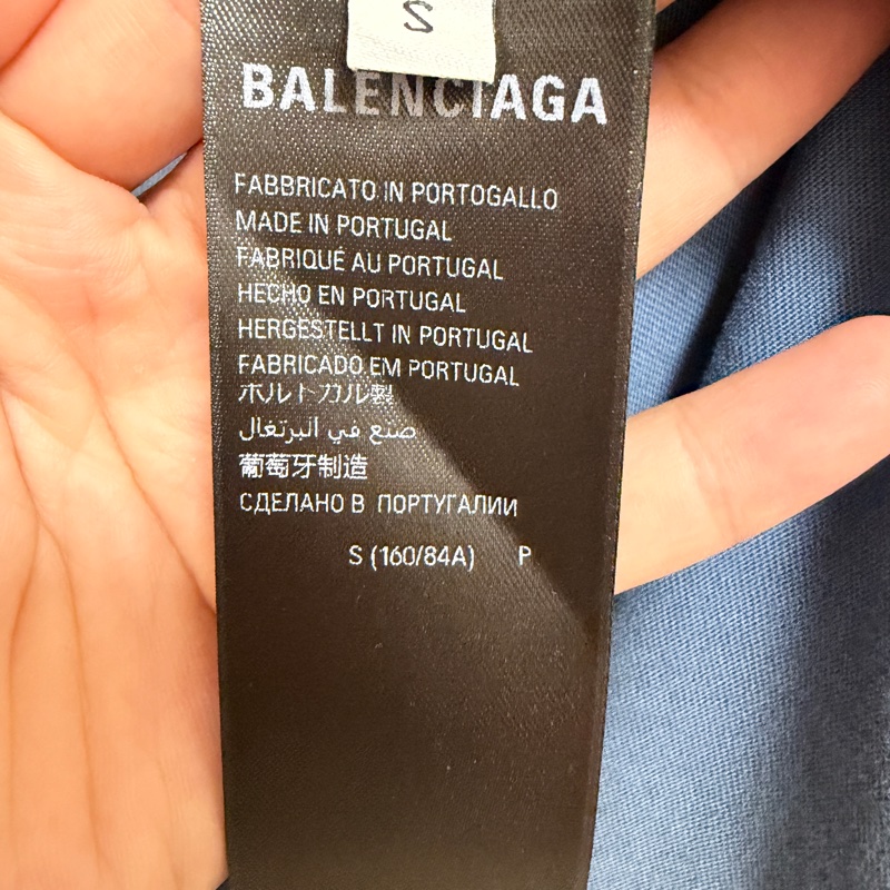 Balenciaga 25年水洗藍T-shirt-11