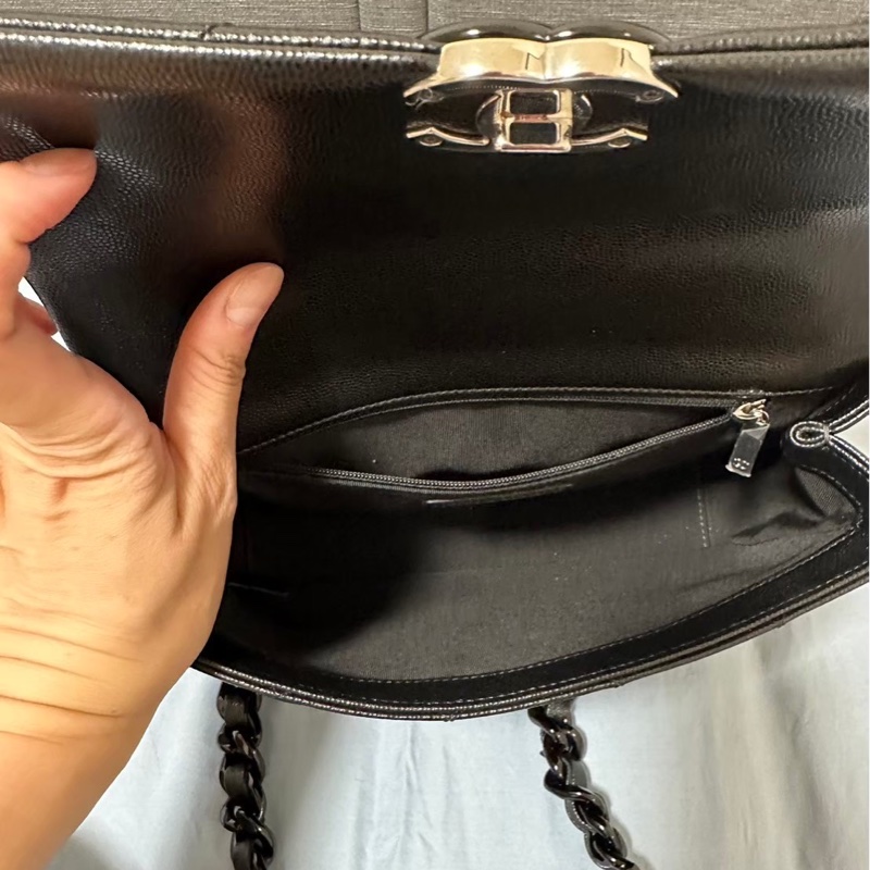 Chanel so black 黑天使限量口蓋包-15