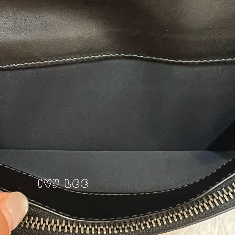 BURBERRY 灰黑經典格紋 對開長夾 正品 二手精品-5