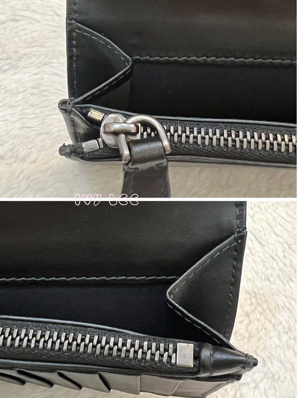 BURBERRY 灰黑經典格紋 對開長夾 正品 二手精品-8