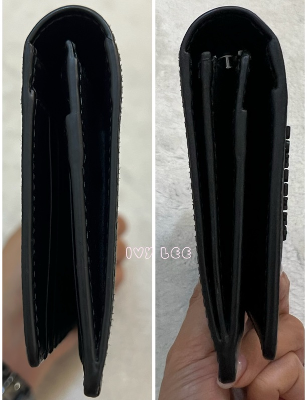 BURBERRY 灰黑經典格紋 對開長夾 正品 二手精品-11