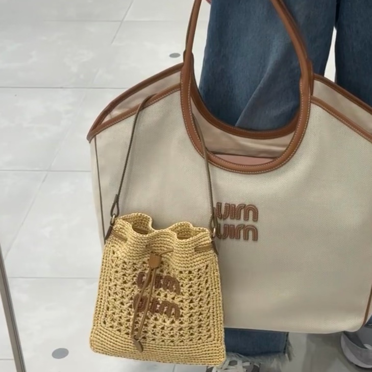 Miu Miu 草編包 腋下包 福袋包-36