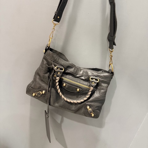 Balenciaga 巴黎世家 city 機車包 深灰
