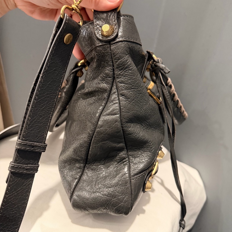 Balenciaga 巴黎世家 city 機車包 深灰-5
