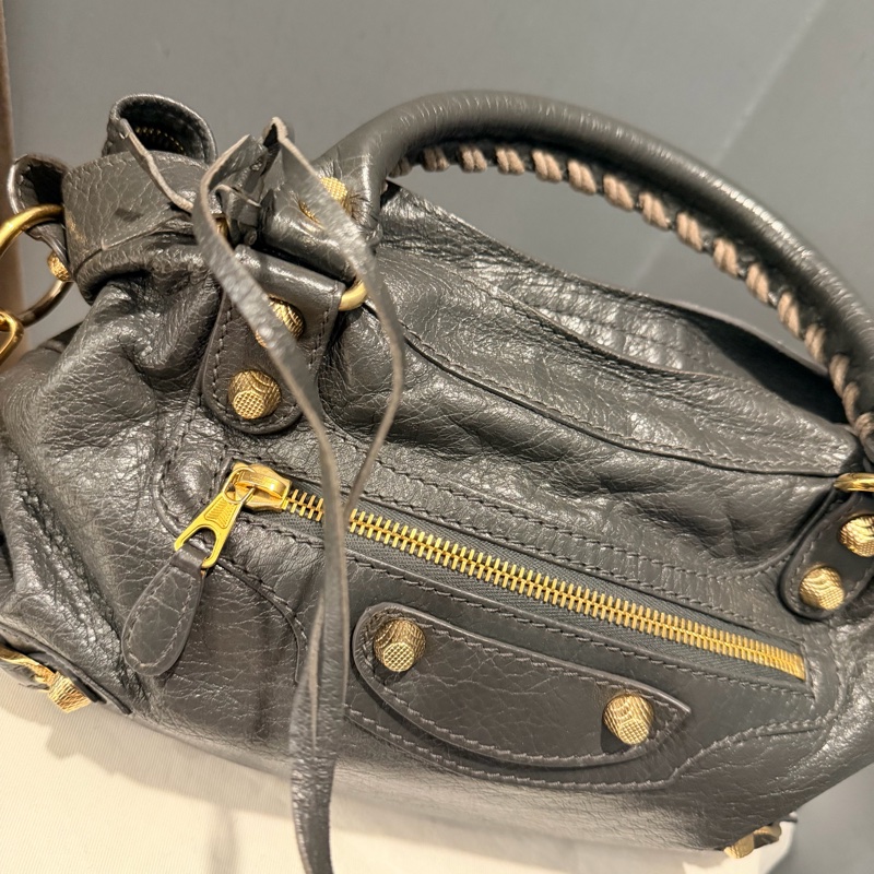 Balenciaga 巴黎世家 city 機車包 深灰-6
