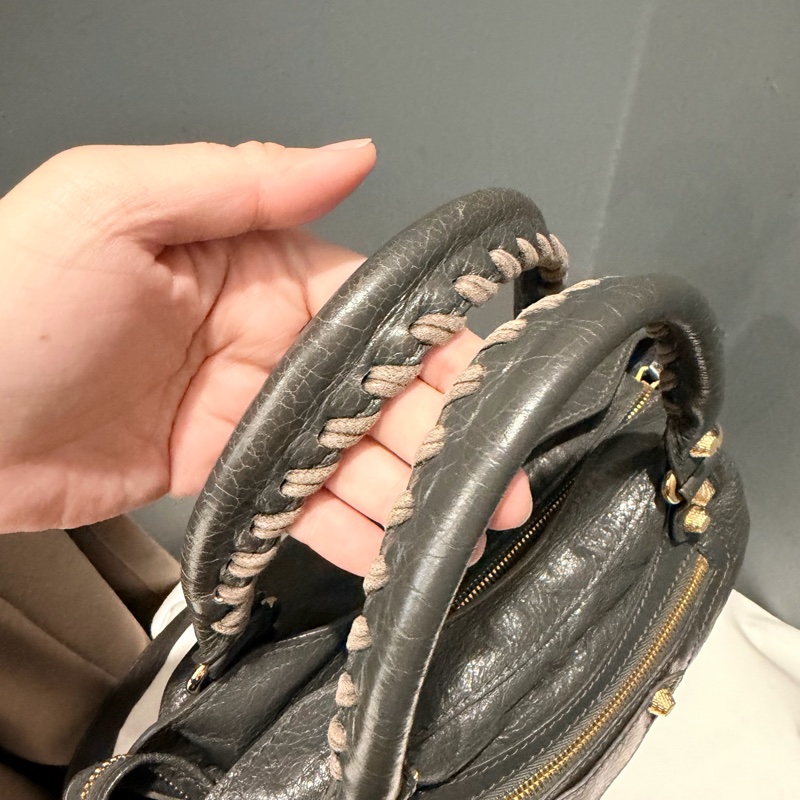 Balenciaga 巴黎世家 city 機車包 深灰-10