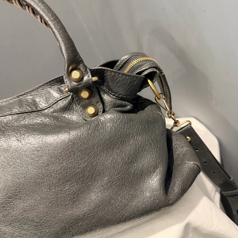 Balenciaga 巴黎世家 city 機車包 深灰-20
