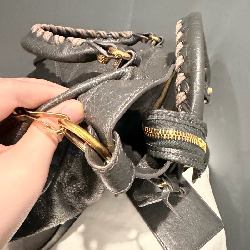 Balenciaga 巴黎世家 city 機車包 深灰-22