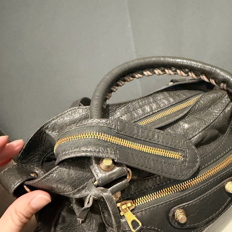 Balenciaga 巴黎世家 city 機車包 深灰-25