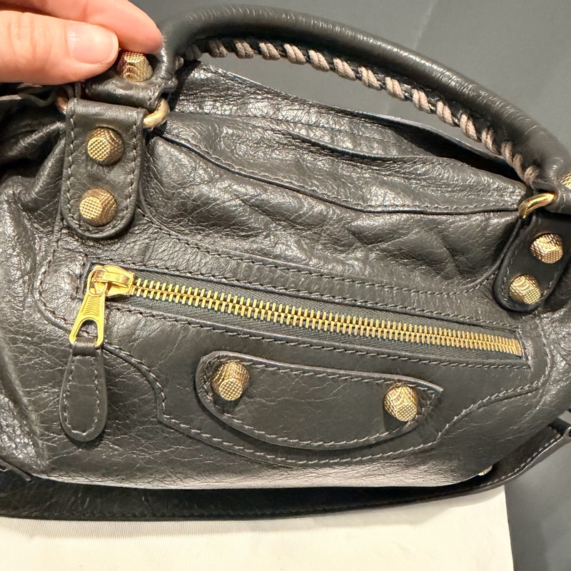 Balenciaga 巴黎世家 city 機車包 深灰-26