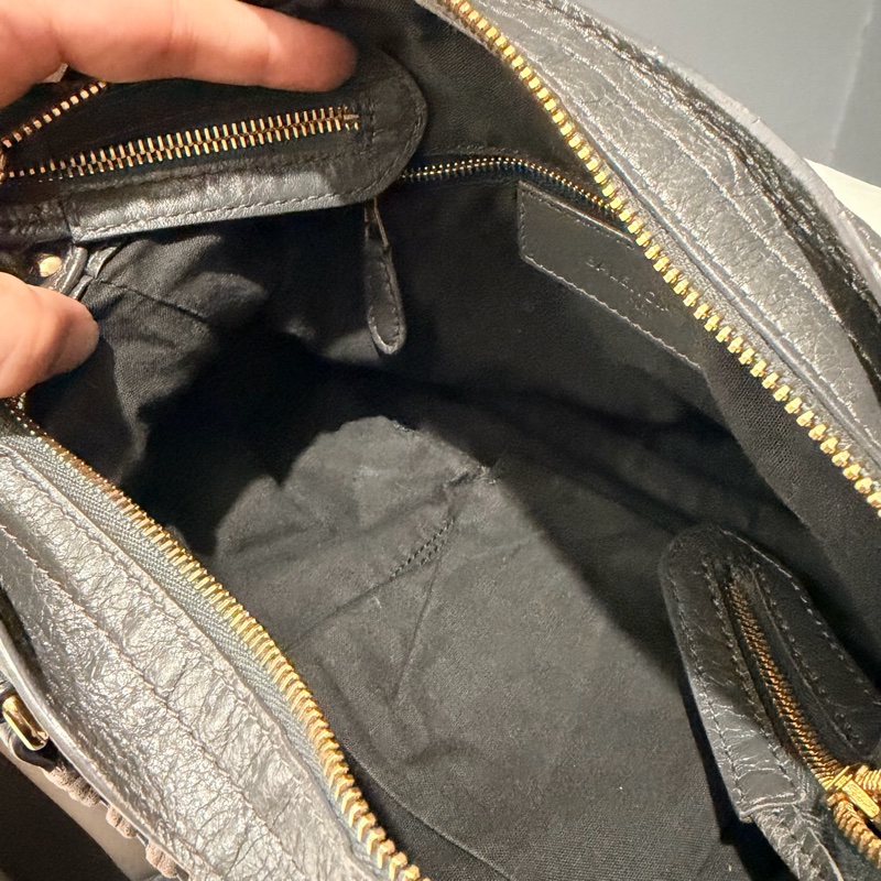Balenciaga 巴黎世家 city 機車包 深灰-35