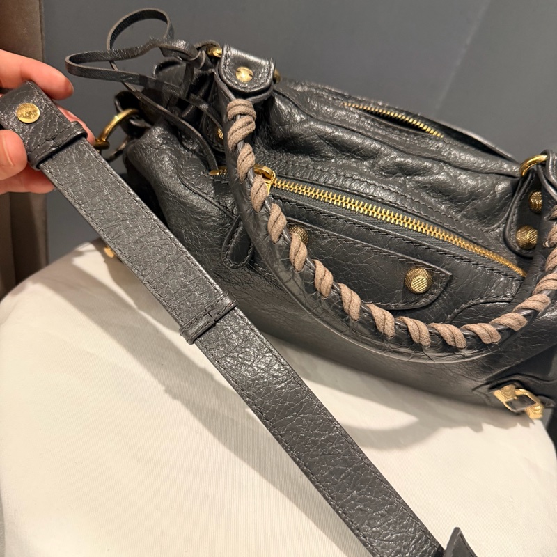 Balenciaga 巴黎世家 city 機車包 深灰-38