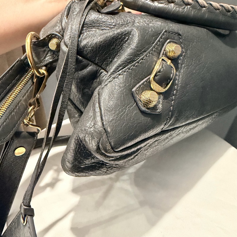 Balenciaga 巴黎世家 city 機車包 深灰-41