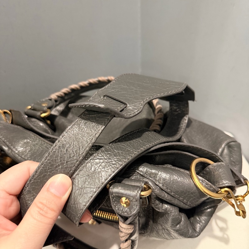 Balenciaga 巴黎世家 city 機車包 深灰-47
