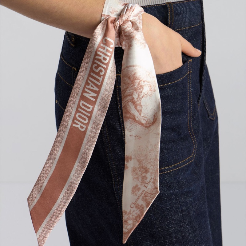 Dior Toile de Jouy Sauvage 法式印花圖騰 Mitzah 絲巾 Twilly-0