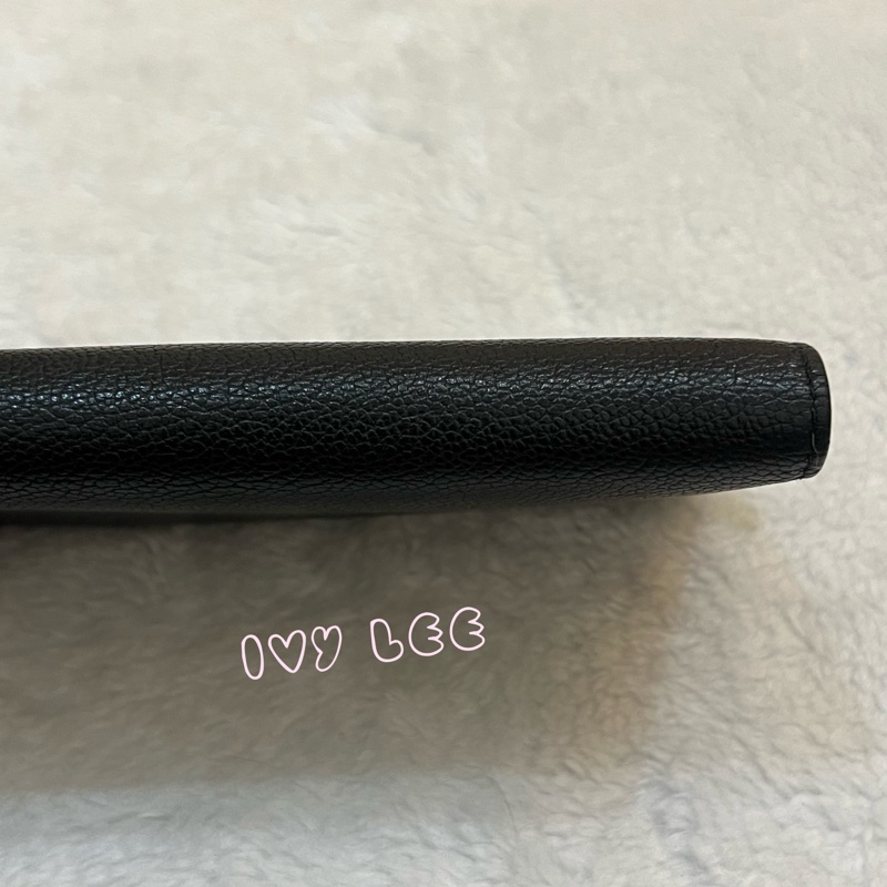 PRADA 2MV015 浮雕LOGO 黑藍 二折長夾 正品 二手精品-22