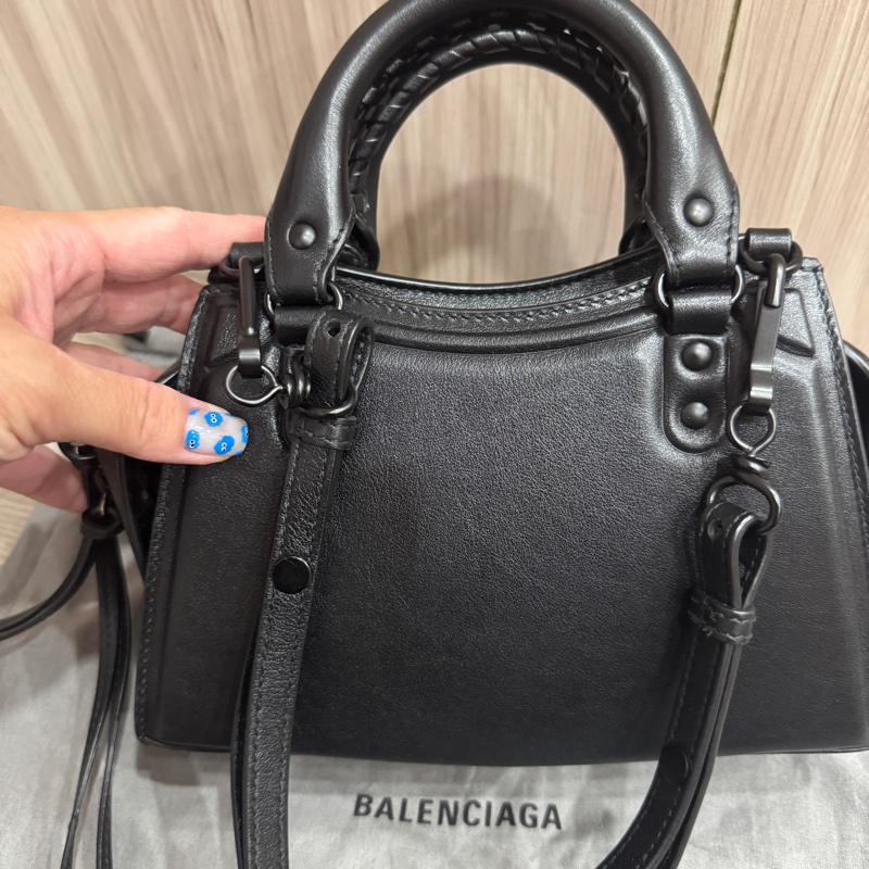 Balenciaga 黑色機車包-1