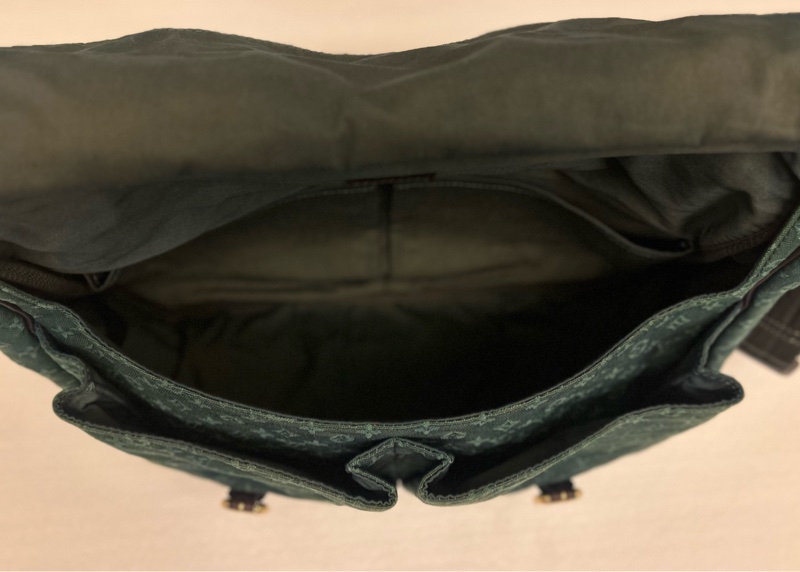 絕版 Louis Vuitton LV Monogram mini green Lin Sac Maman messenger bag 斜挎包 帆布-3