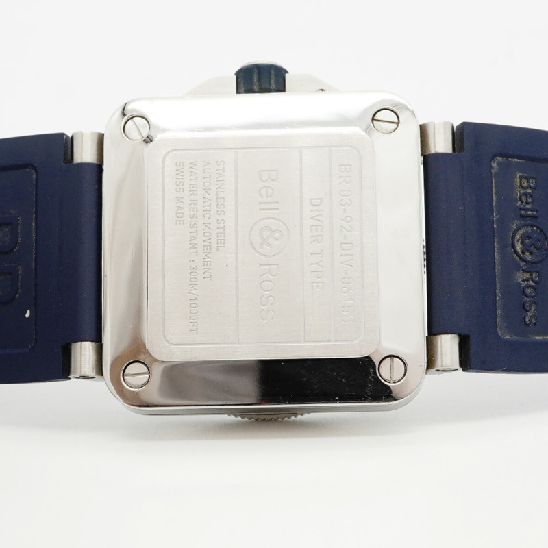 Bell & Ross BR 03-92 潛水錶 藍色 BR03-92-D-BU-ST SRB 錶盤 男士腕錶-4