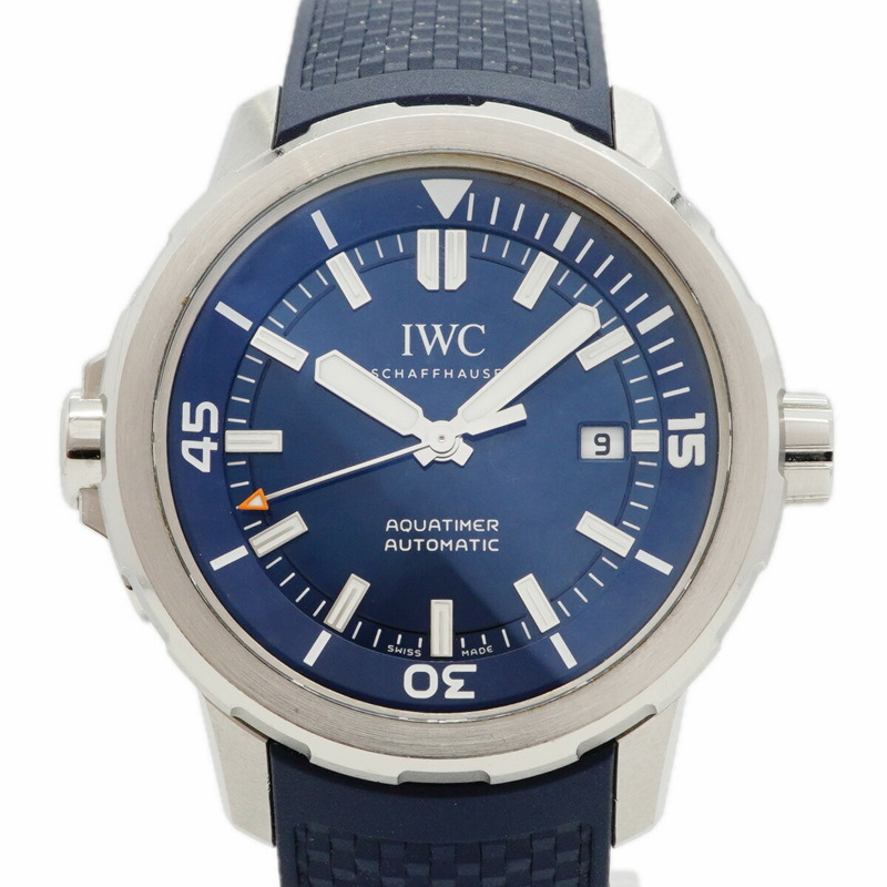 IWC 沙夫豪森海洋計時器 IW328801 藍色錶盤男士手錶-0