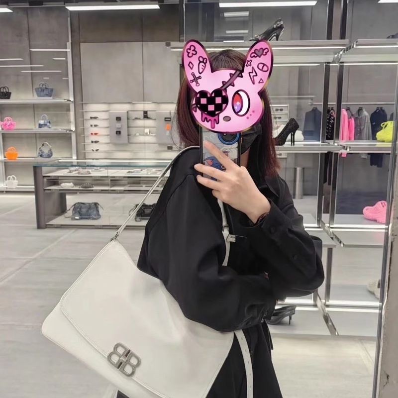 Balenciaga 巴黎世家BBsoft大號奶白色-9