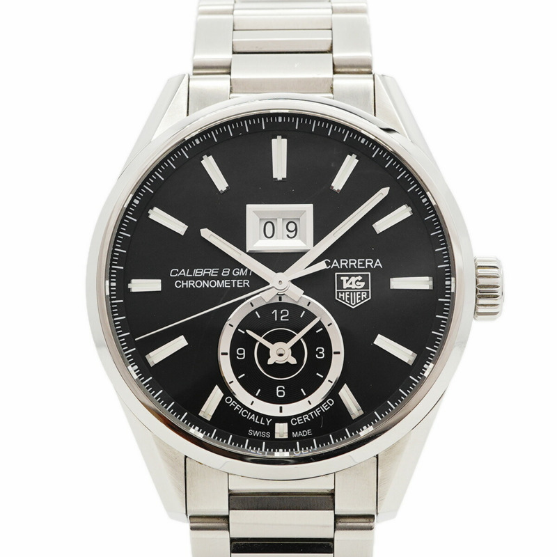 TAG Heuer 豪雅卡萊拉 Calibre 8 WAR5010 黑色錶盤男士腕錶-0