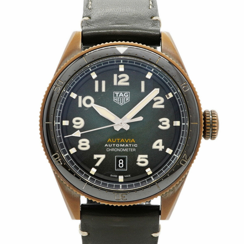 TAG Heuer Autavia WBE5190 綠色錶盤男士腕錶-0