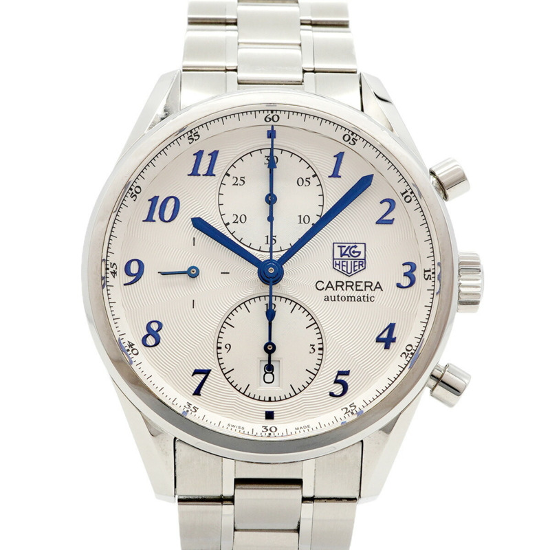 TAG Heuer 豪雅卡萊拉系列 CAS2111 銀色錶盤男士腕錶-0