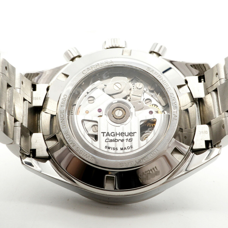 TAG Heuer 豪雅卡萊拉系列 CAS2111 銀色錶盤男士腕錶-4