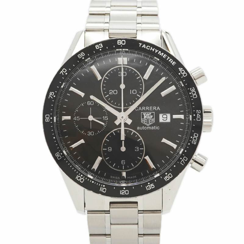 TAG Heuer 豪雅卡萊拉 CV201E 黑色錶盤男士腕錶-0